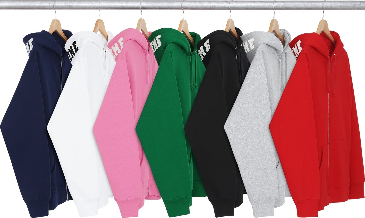 Felt Hood Logo Zip-Up Sweat